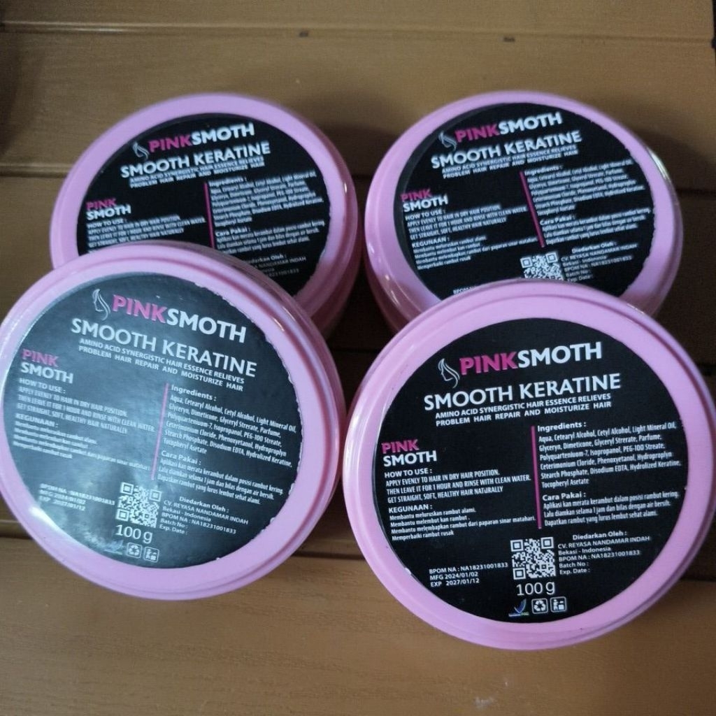 PINKSMOTH KERATINE PELURUS RAMBUT 100g