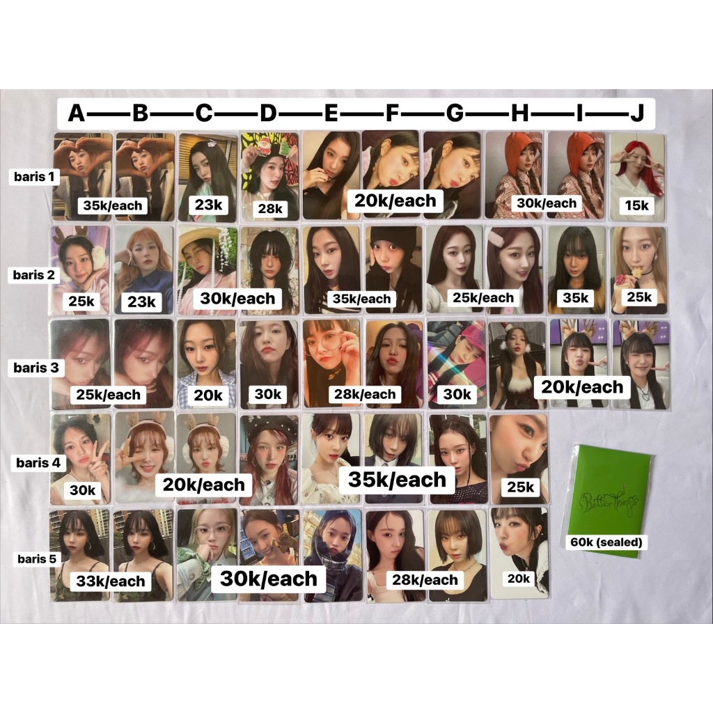 AESPA RED VELVET PHOTOCARD KIM YERI WENDY WINTER WINTER GISELLE IRENE SEULGI PINK CHRISTMAS QUEENDOM