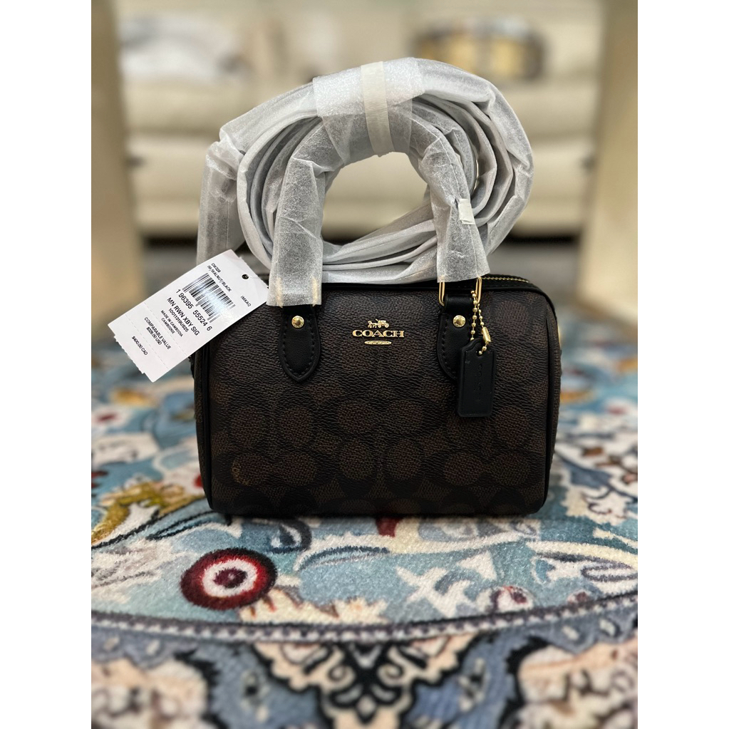coach mini rowan walnut