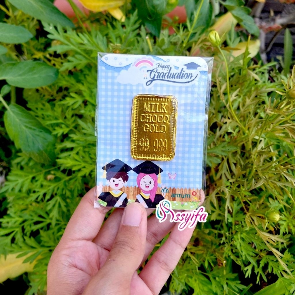 Viral Prank Emas Antum Edisi Happy Graduation | Minigift Coklat Antum Gold Unik Lucu | Replika Logam