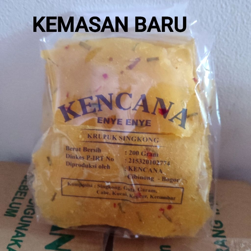 Krupuk Singkong/ Kripik Singkong Kencana Enye-enye 200 gr