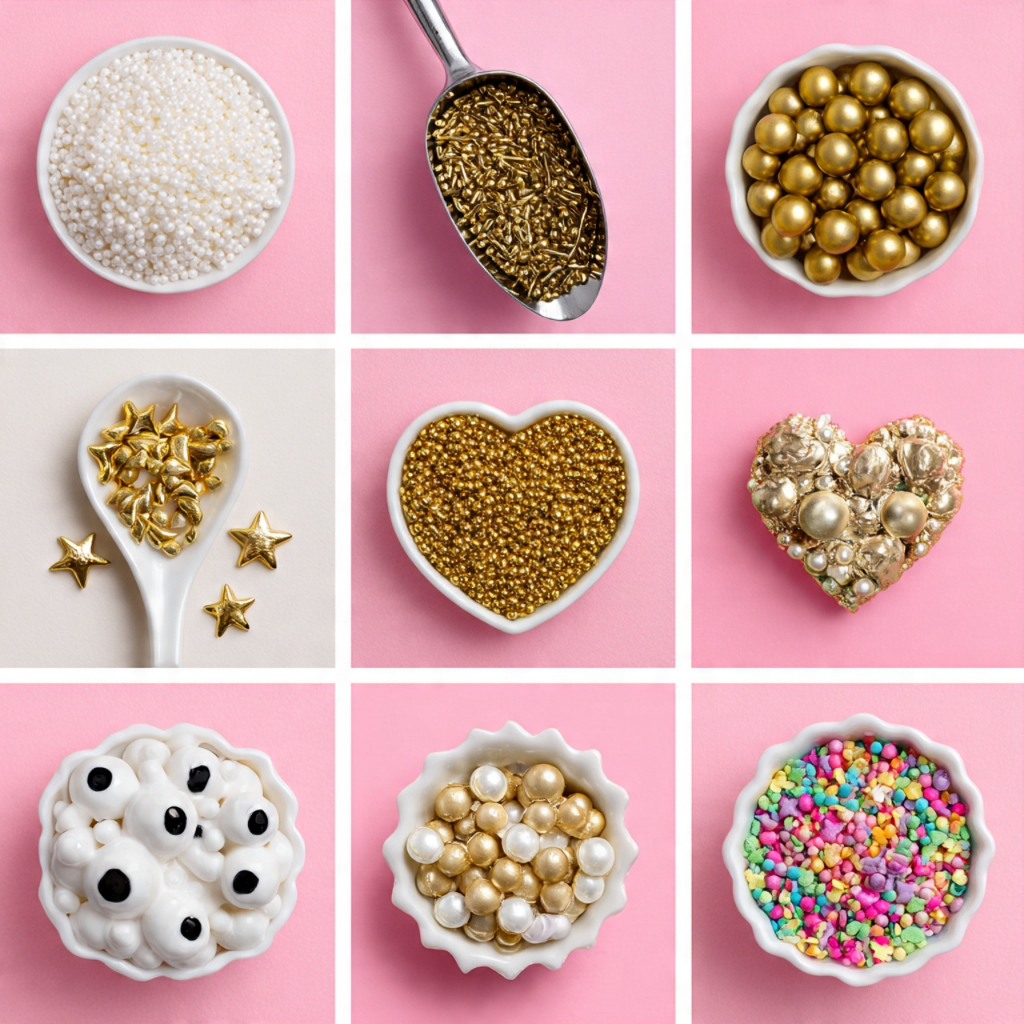 Sprinkle PearlCelestial Mutiara Edible Hiasan Kue Bintang Hati Mata Bulat Mix
