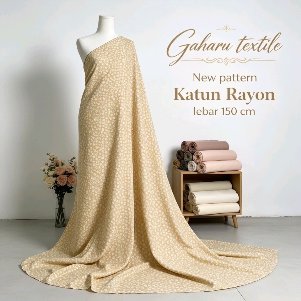 bahan katun rayon viscose premium - rayon viscose motif - rayon viscose meteran (AYT)