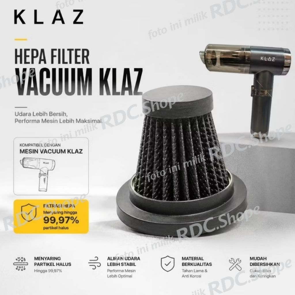 Filter Vacuum Cleanee KLAZ / Penyaring debu vacuum KLAZ