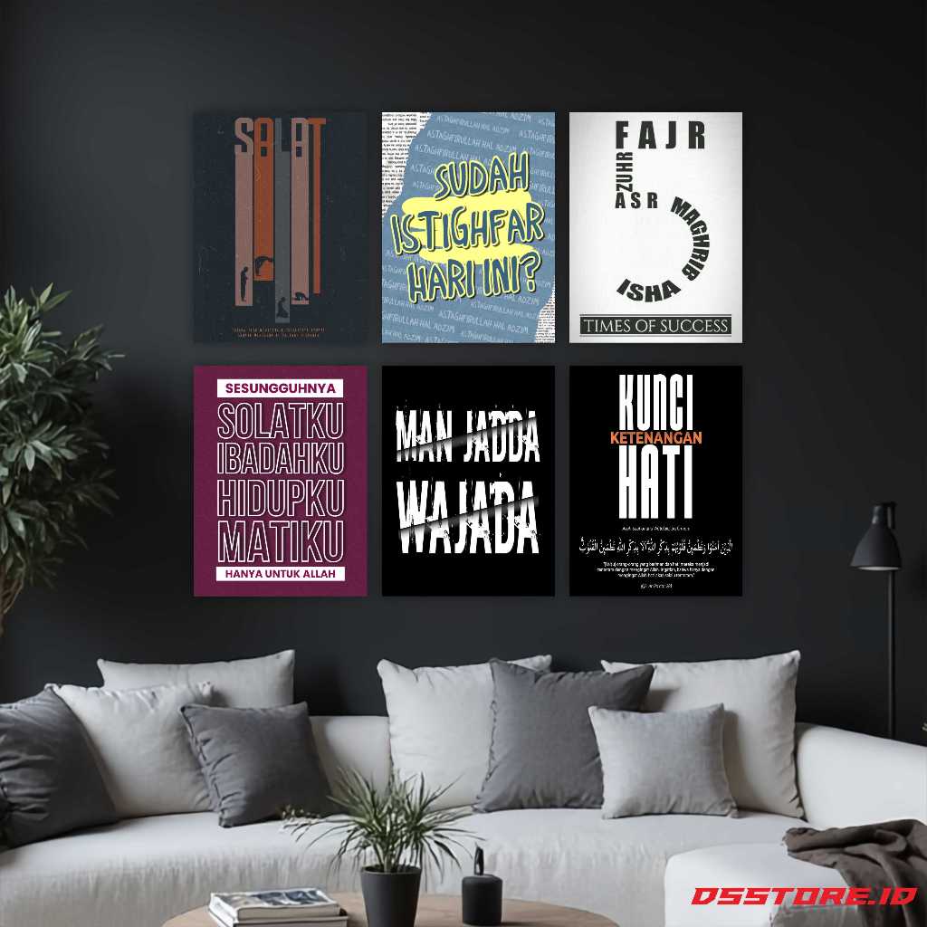 Hiasan Dinding Quotes Islami Hiasan Ruangan islam aesthetic-DS17