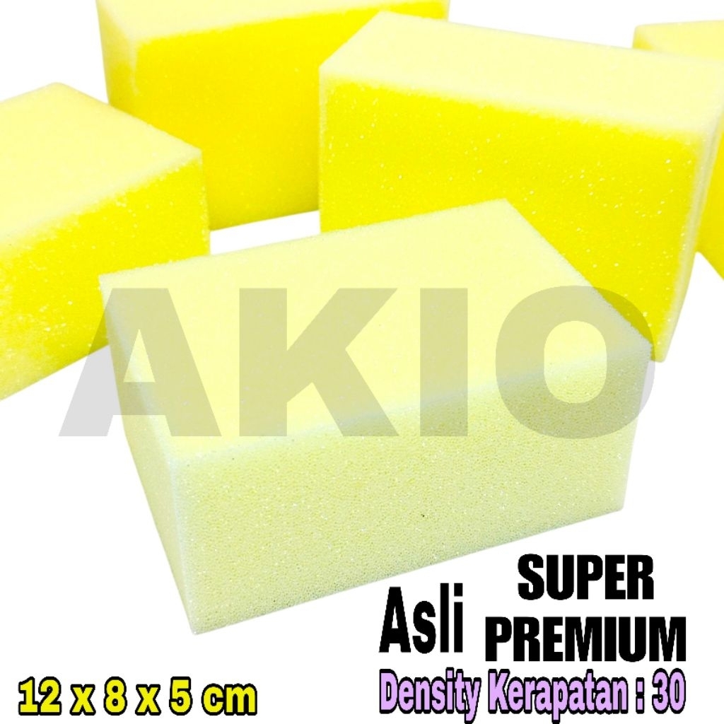 Spons Cuci Piring Busa Motor Mobil Gelas SUPER PREMIUM Density 30 Kerapatan 12x8x5 cm Serbaguna Taha