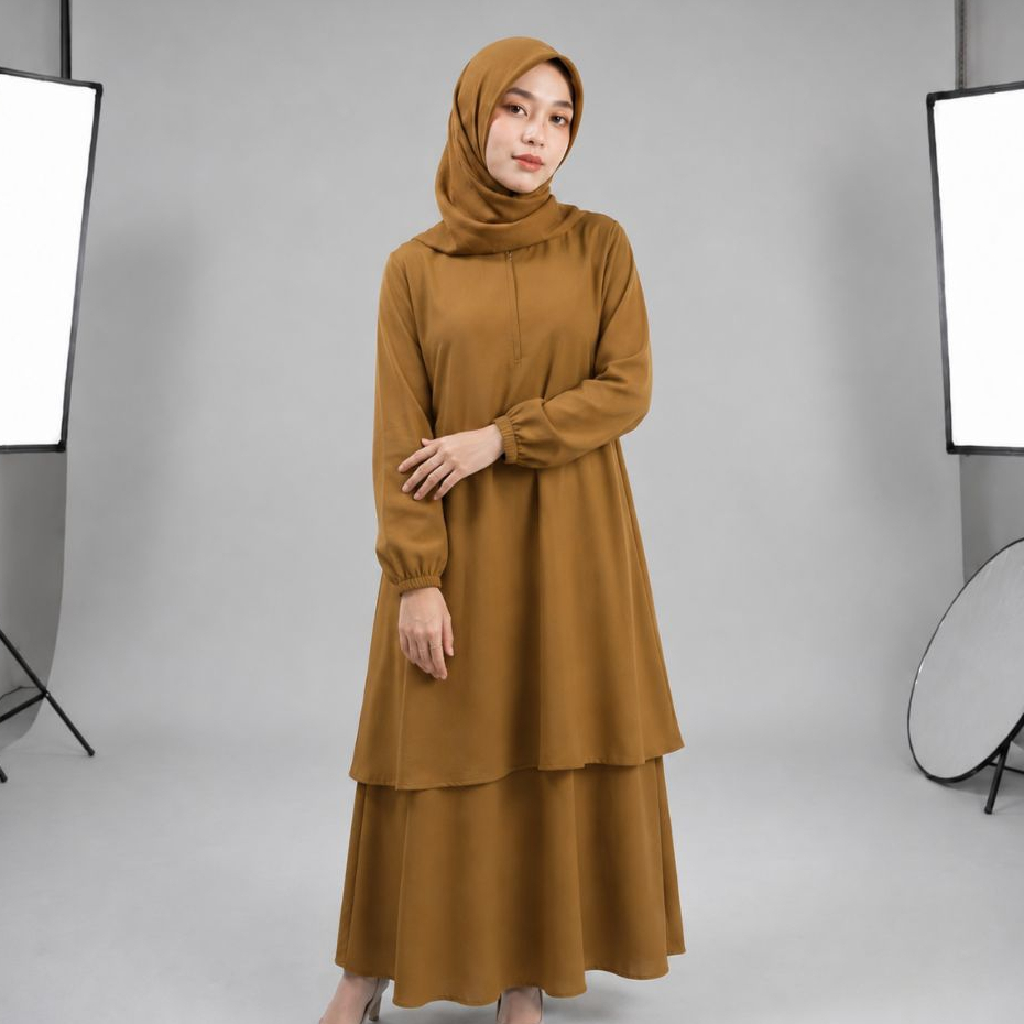 ALGAZALI FASHION PAKAIAN WANITA ONE SET STELAN ATASAN DAN ROK SERAGAM PEMDA PEGAWAI KANTOR BAHAN TOY