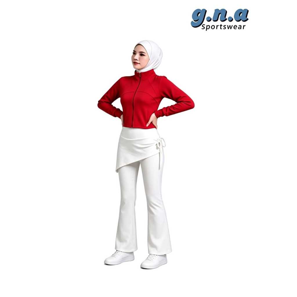 NEW DEALS GNA FASHION SPORT / SET SLIMFIT DAN LEGGING CUTBRAY SERUT FREE HIJAB 3IN1