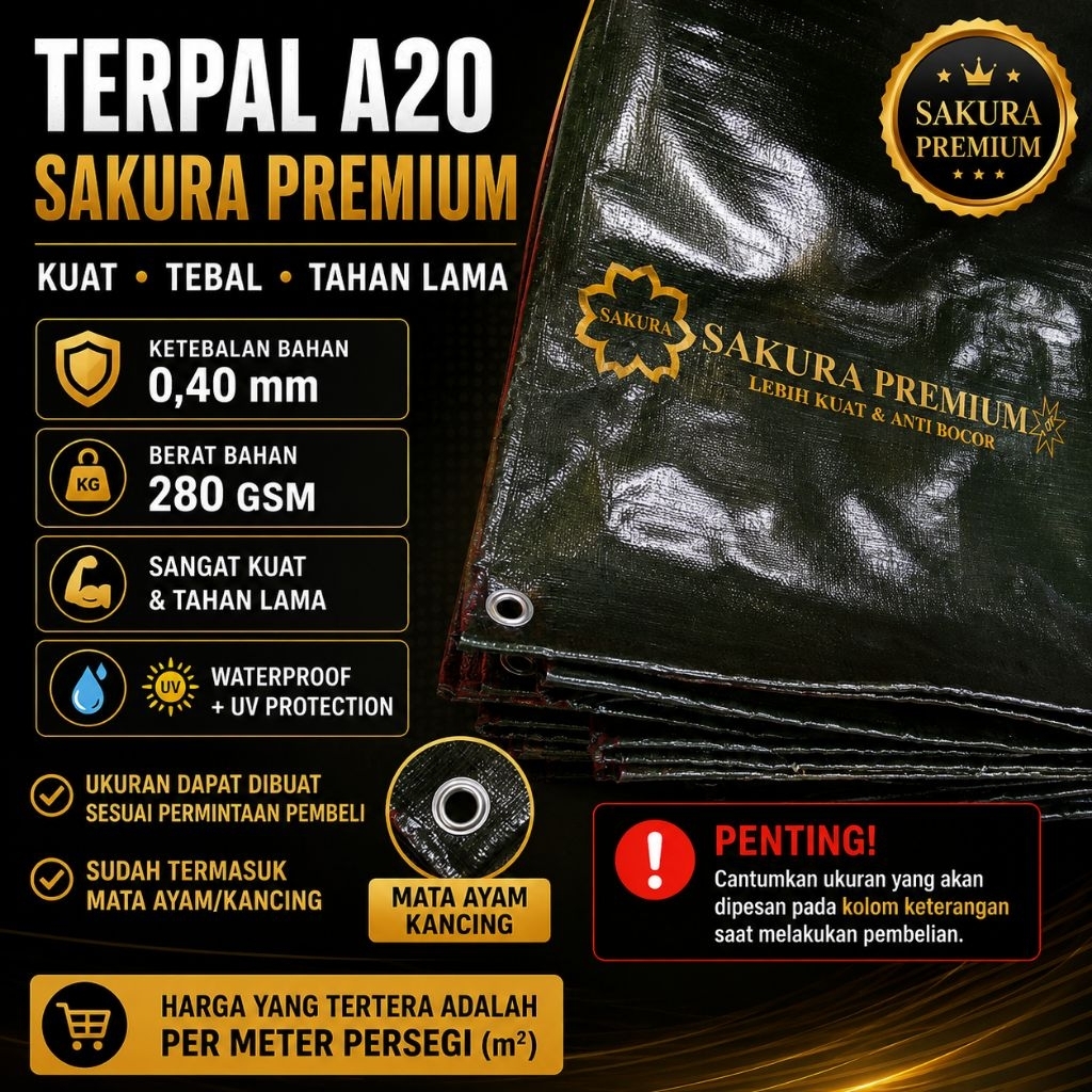 Terpal Plastik A20 Sakura (Custom)