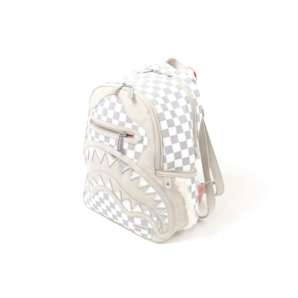 Tas SPRAYGROUND DREAMCHECK SAVAGE WHITE GREY BACKPACK 100% ORIGINAL