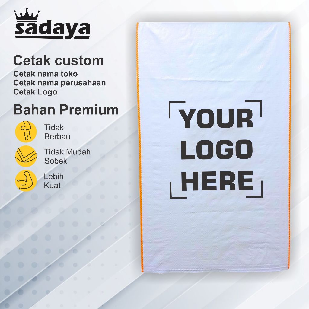 Karung 45x75 cm Sablon Karung 25kg Sablon Polybag Karung Beras Karung Pupuk Karung Tepung