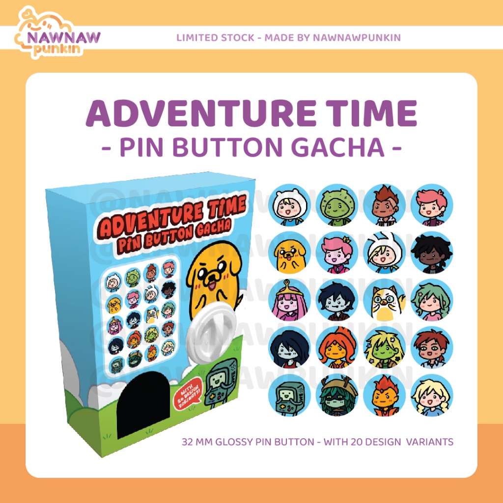 [Adventure Time Fanmerch] Adventure Time Pin Button Gacha