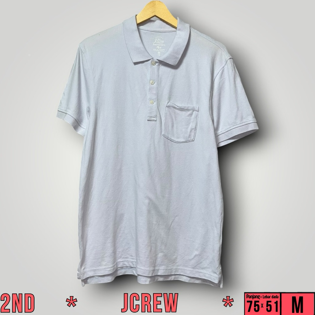 Kaos Polo Pria Jcrew Biru Size M (75x51)cm