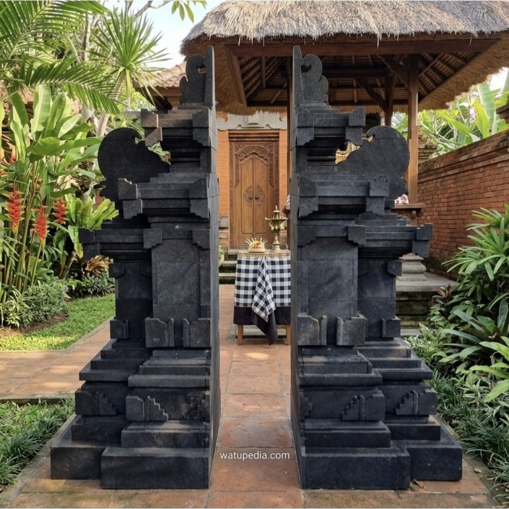Gapura bali tinggi 2 meter batu candi tempel