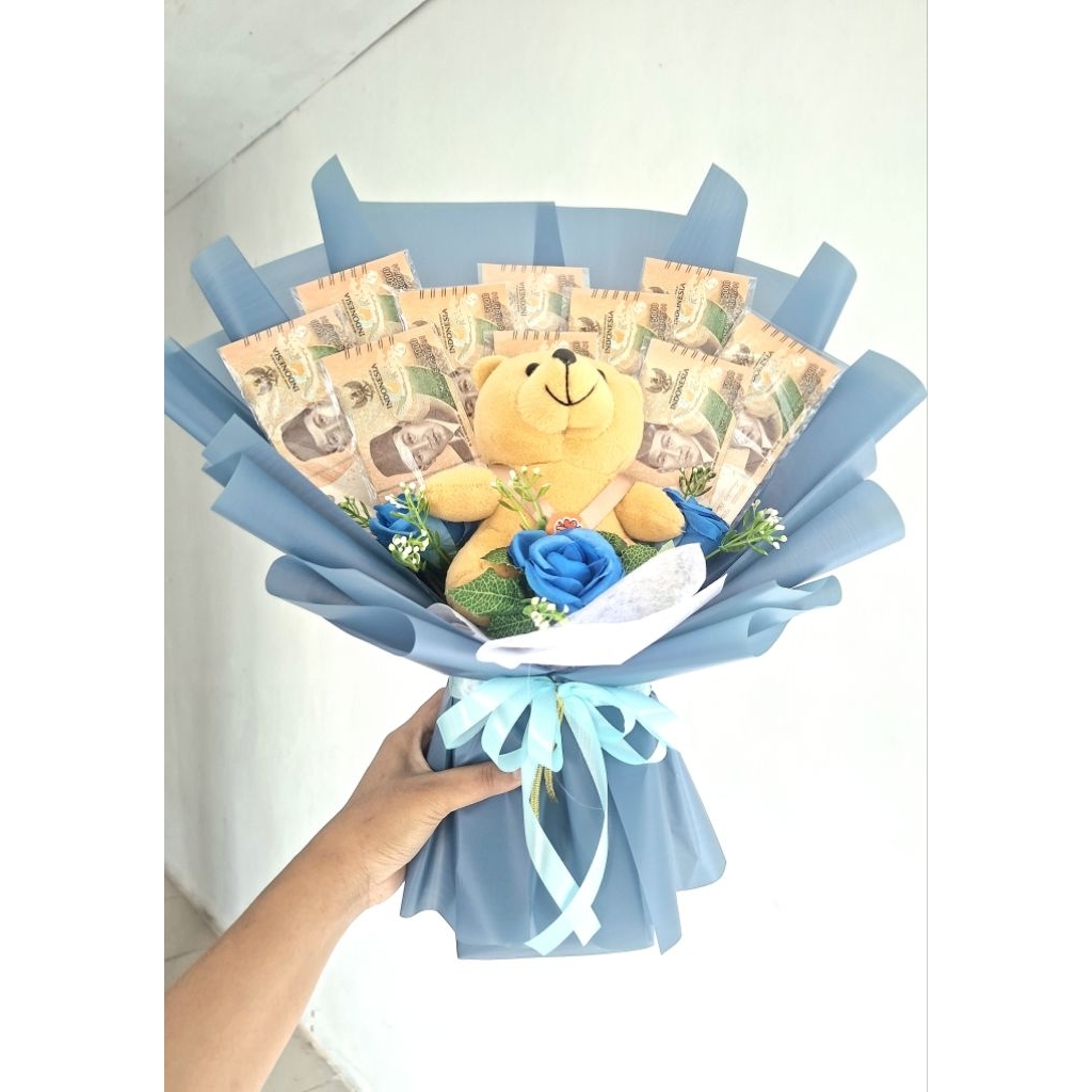 Bouquet Bunga Uang 10 Lembar