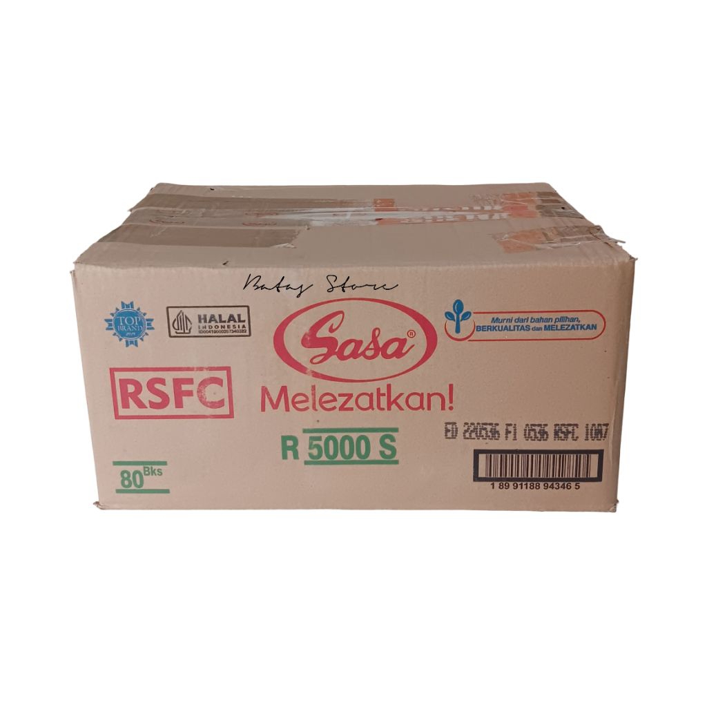 SASA 5000 | 1 Dus isi 80 Pcs - Penyedap Rasa Serbaguna | Micin Sasa