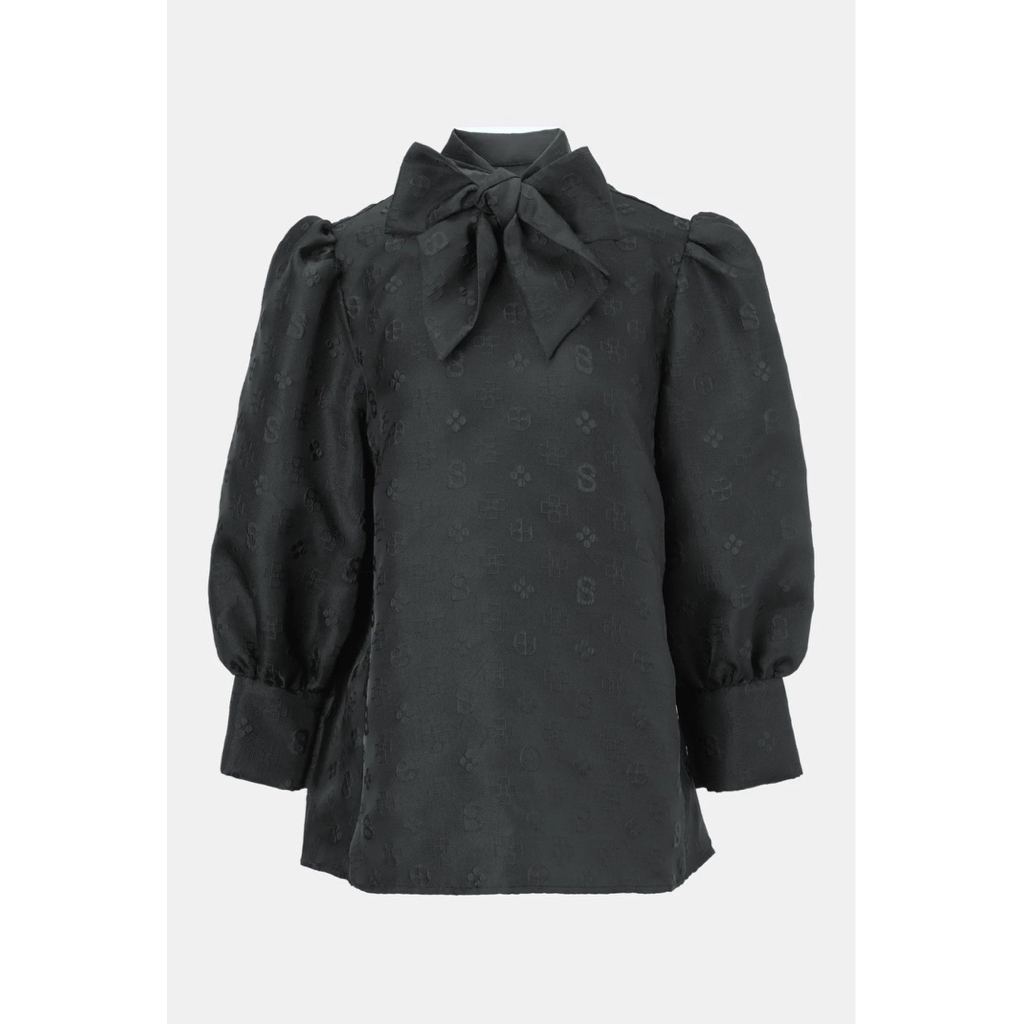 CASSEY MONOGRAM BLOUSE BUTTONSCARVES (S)