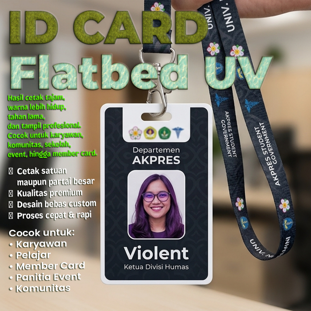 ID Card UV dan ID card PVC custom