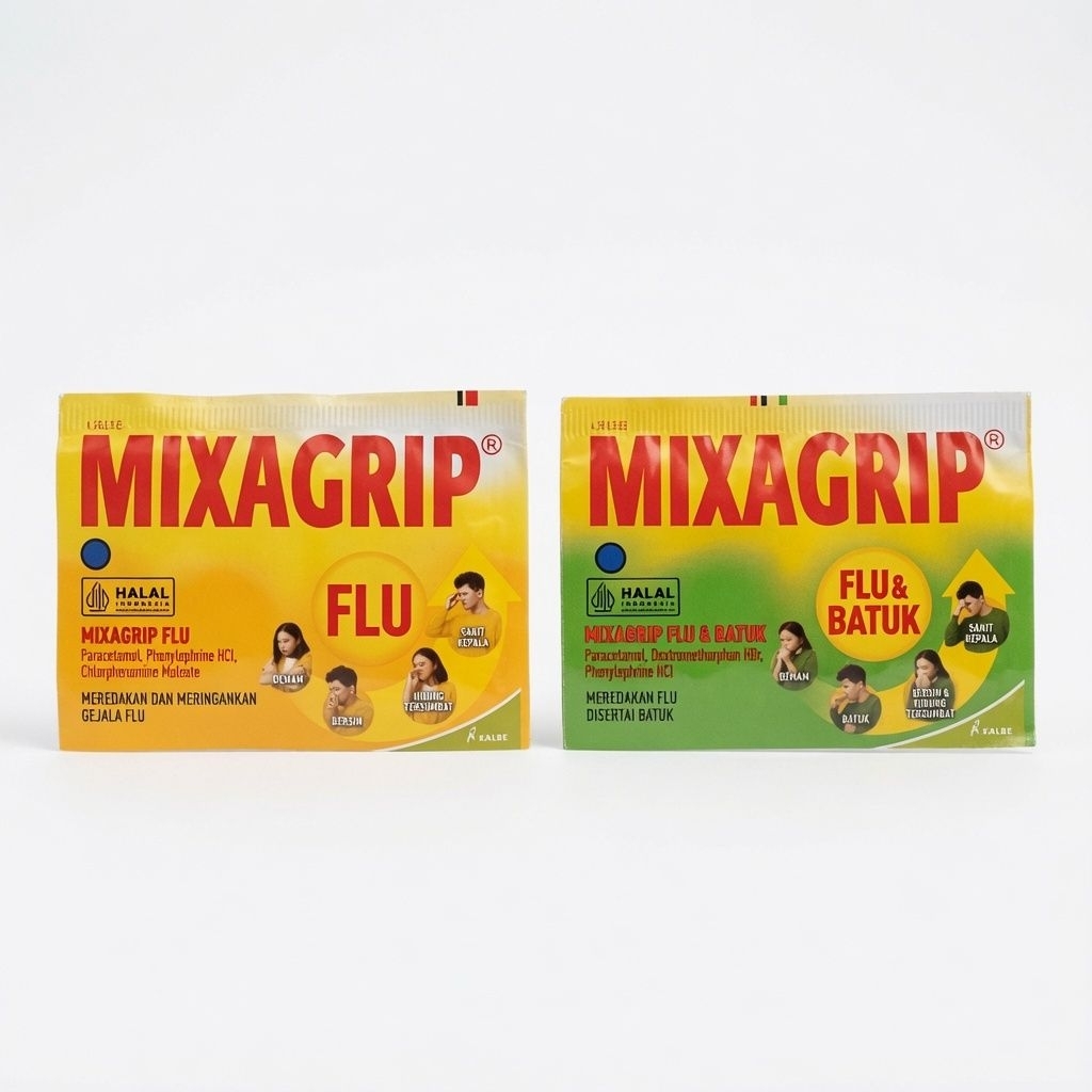 Mixagrip Flu & Flu Batuk - Obat Flu Demam Pilek Batuk Kalbe