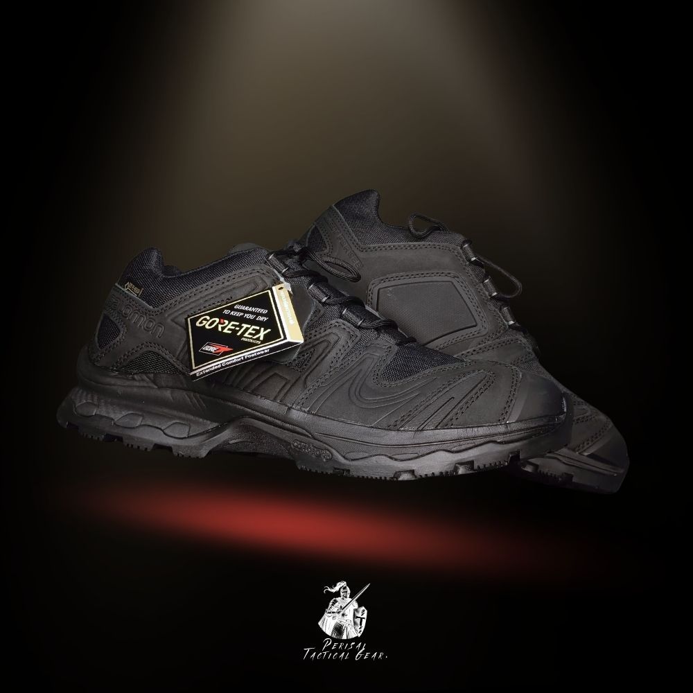 Sepatu tactical salomon chin HITAM 4 INCH outdoor pendek