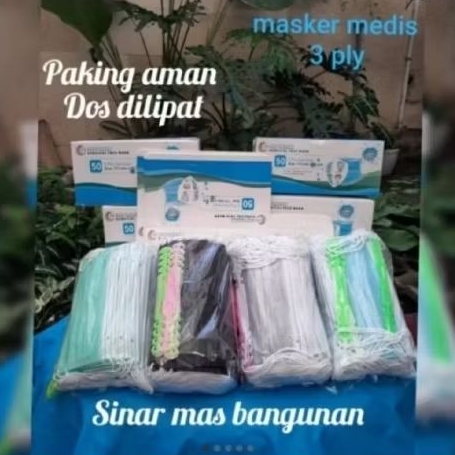 masker medis 3ply,masker medis jsp sm04 isi 50