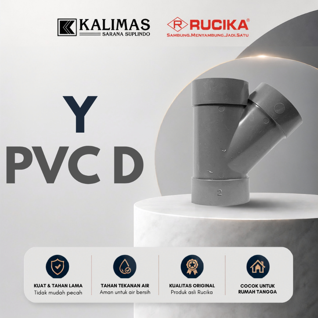 Y PVC D (RUCIKA) d. 2" - Y Branch | Sambungan fitting pipa air PVC