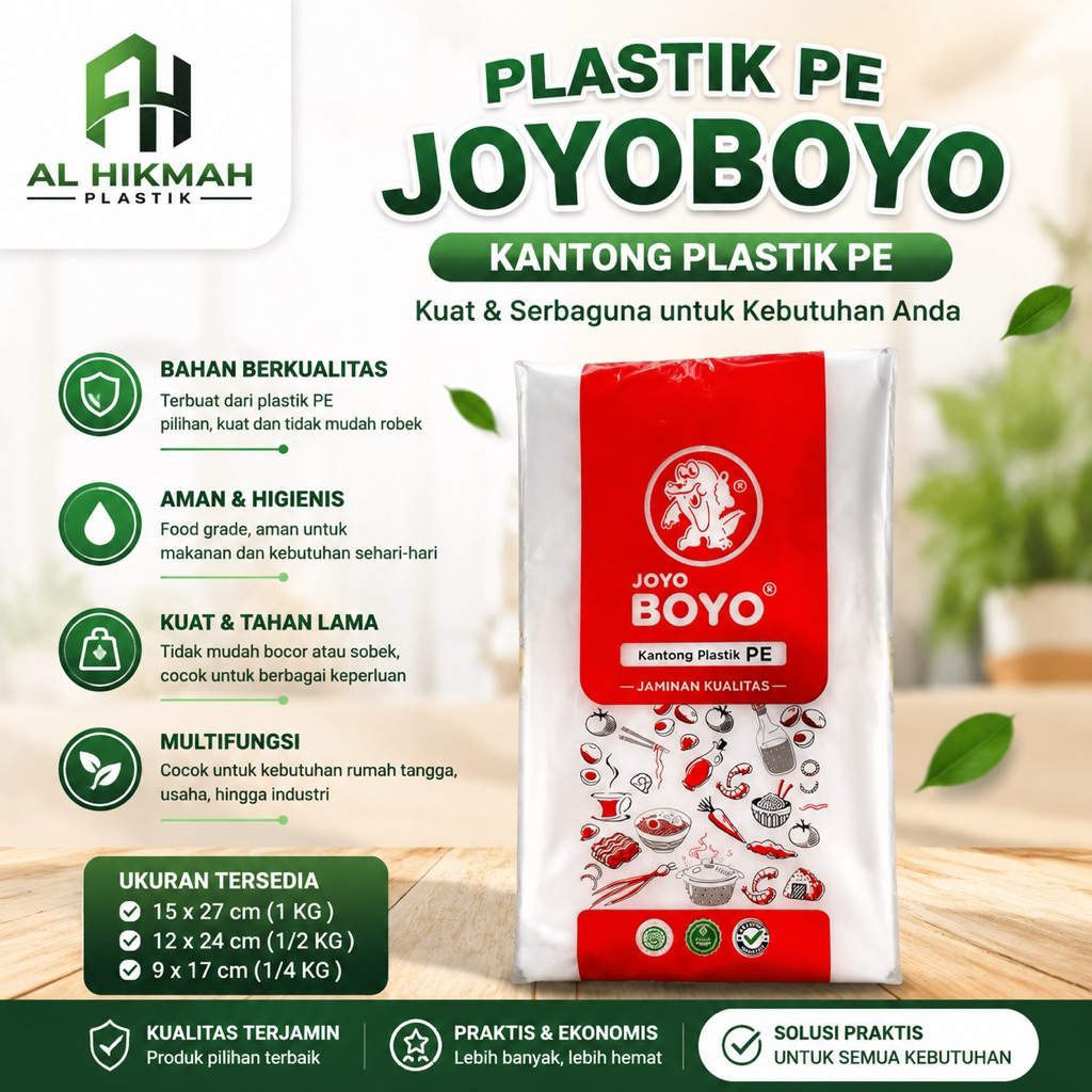 Plastik PE Joyo Boyo Uk. 15x27 , 12x24 , 9x17