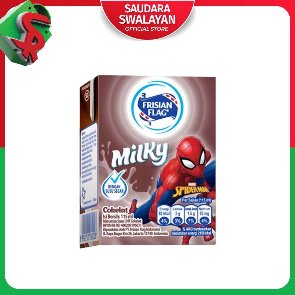 Frisian Flag Kid UHT Chocolate 115ml - Milky Frisian Flag Susu Coklat UHT