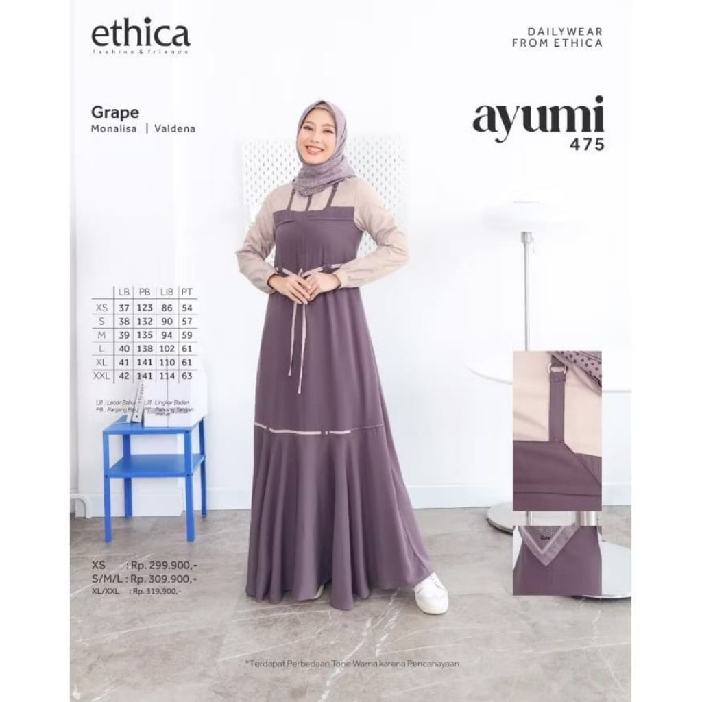 GAMIS ETHICA AYUMI 475 GRAPE_GAMIS ETHICA KEKINIAN_GAMIS ETHICA DISKON TERMURAH