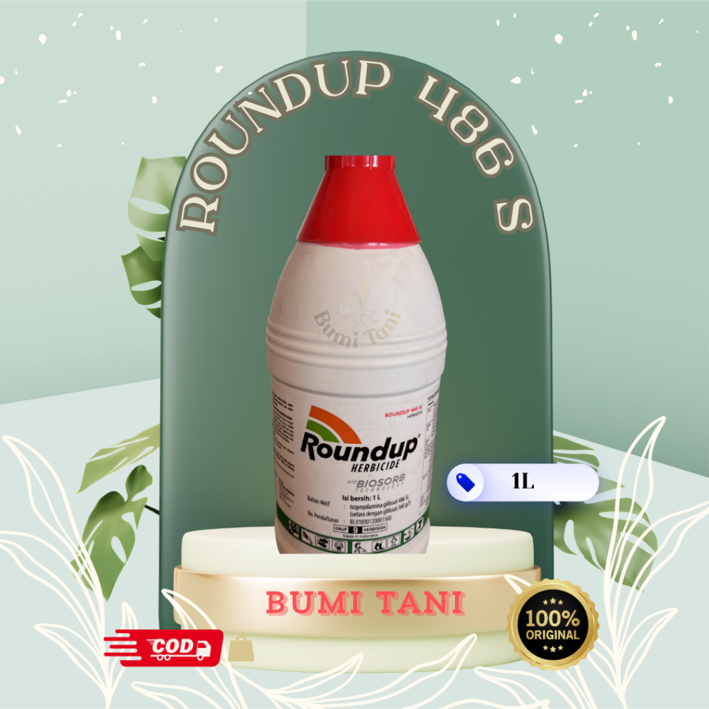 Roundup / roundap / rondap 486 S 1L pembasmi rumput ampuh