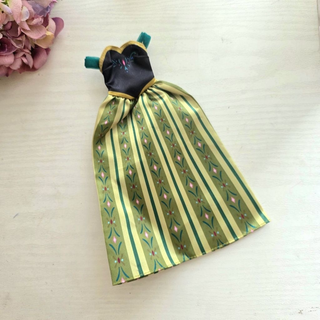 Baju Dress Boneka Disney Princess Mattel Anna Frozen fit muse barbie
