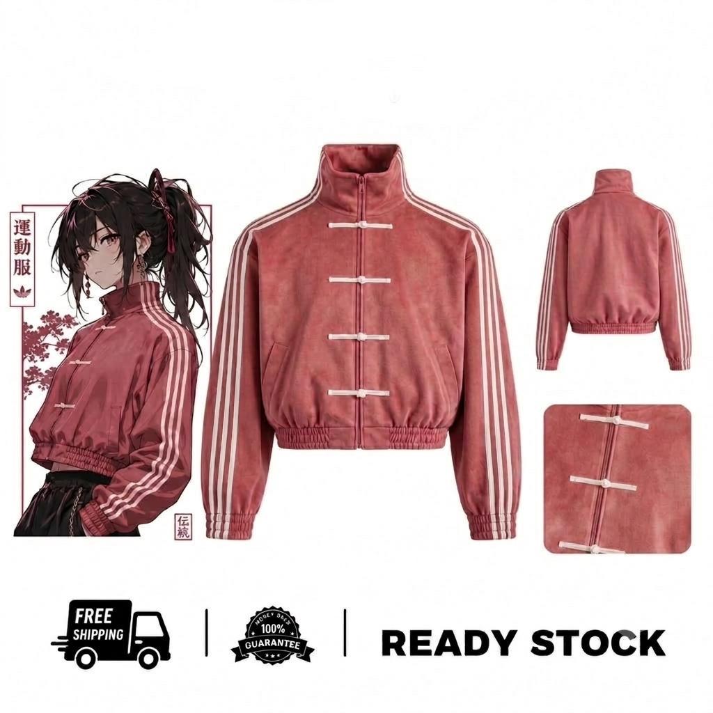 CHEONGSAM SWEATSHIRT CHINEESE SWEATER ZIPPER CROP SABLON DADA JUMBO BIGSIZE OVERSIZE S M L XL 2XL 3X