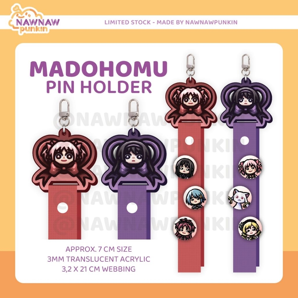[Madoka Magica Fanmerch] MadoHomu Pin Holder