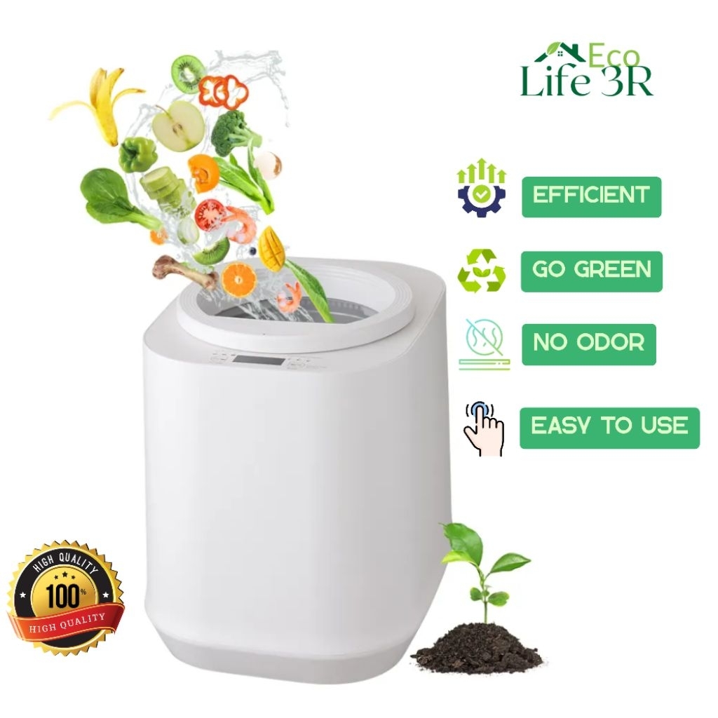 EcoLife 3R - Mesin Kompos Otomatis 3,5L Smart Food Waste Composter / Komposter Listrik Rumah Tangga 