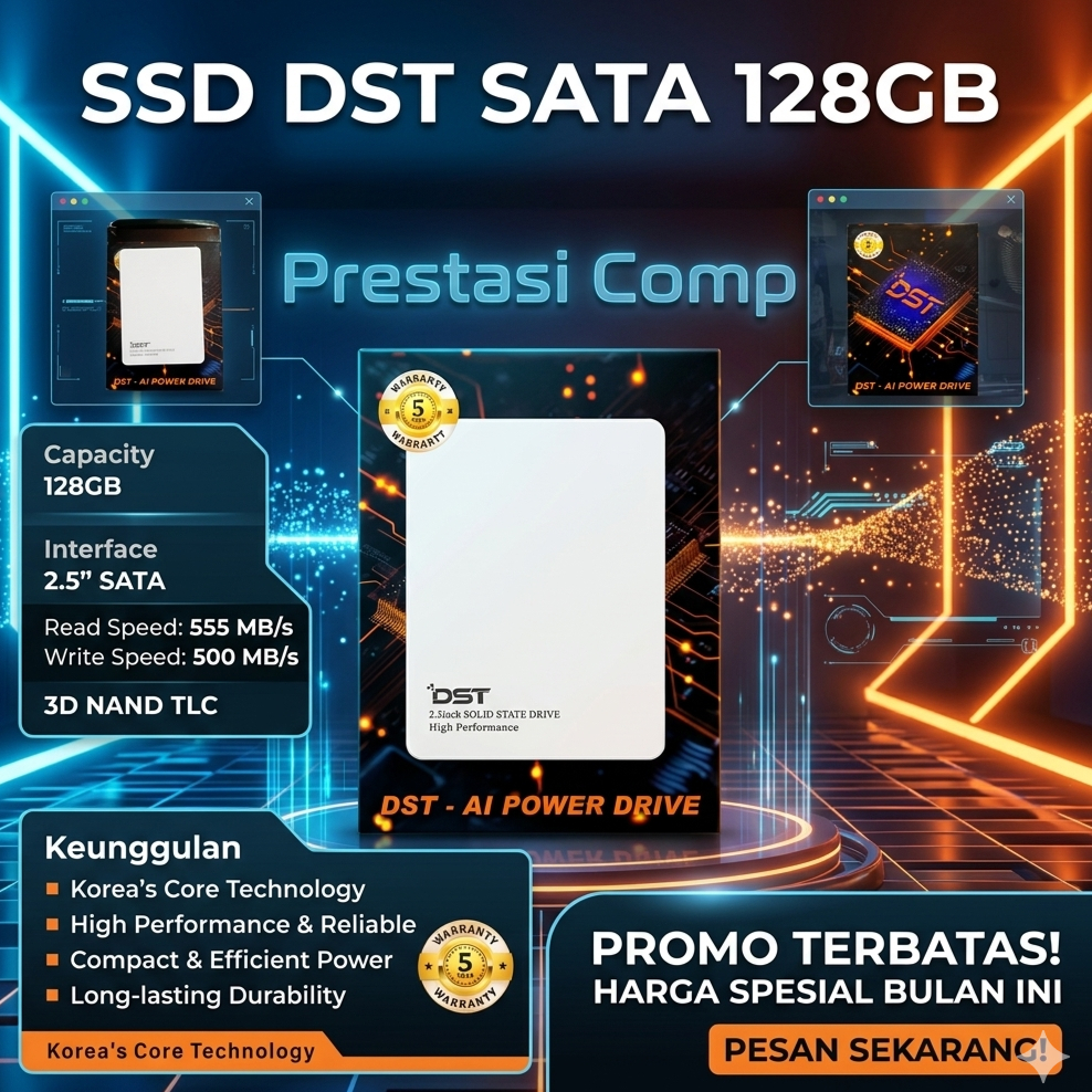 SSD DST 128GB SATA III 2,5" SSD untuk PC dan Laptop