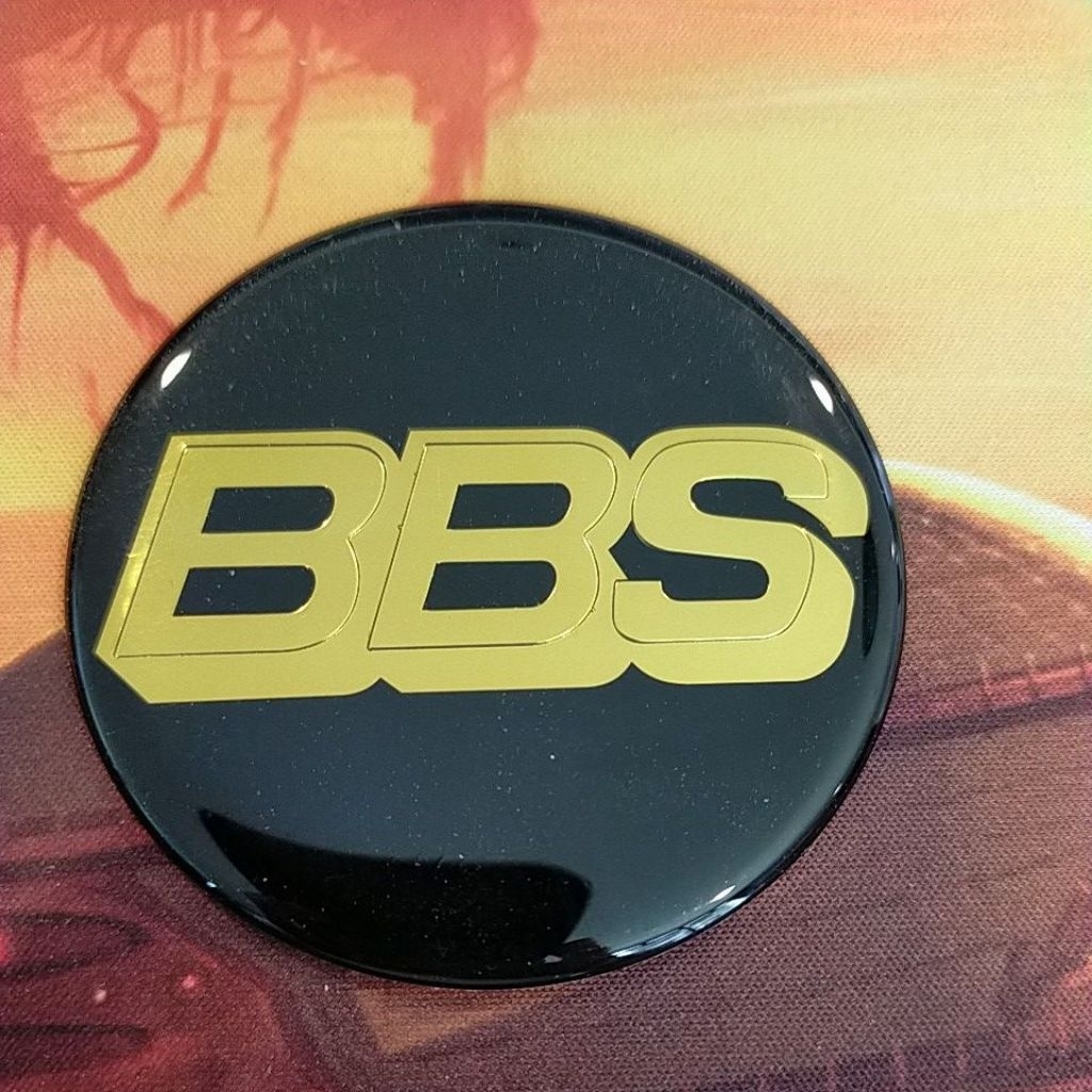 Emblem Stiker Dop Velg BIG BBS HITAM Gold Stiker FLAT Timbul logo BIG BBS dop Velg Mobil Kuat Anti L