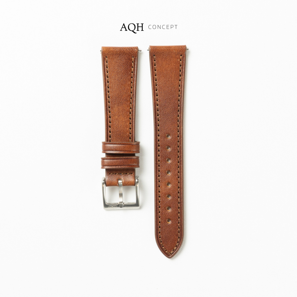 AQH Whiskey Museum Calf Leather Strap from Conceria Walpier Tannery/Strap Jam/Tali Jam/Kulit Jam