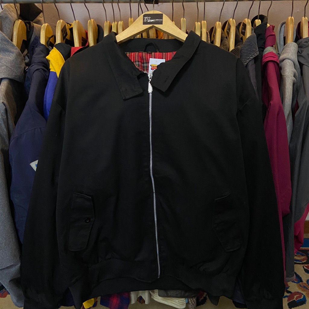 jacket harrington hitam