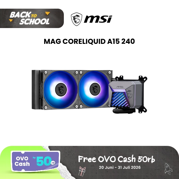 MSI MAG CORELIQUID A15 240 ARGB - CPU Cooler Liquid Fan 240mm
