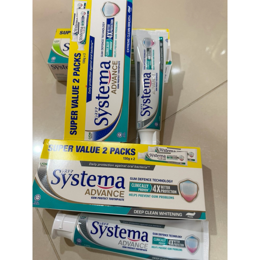 2PC SYSTEMA ADVANCE. SYSTEMA MALAYSIA. SYSTEMA IMPORT. SYSTEMA DEEP CLEAN WHITENING. SYSTEMA EXTREME
