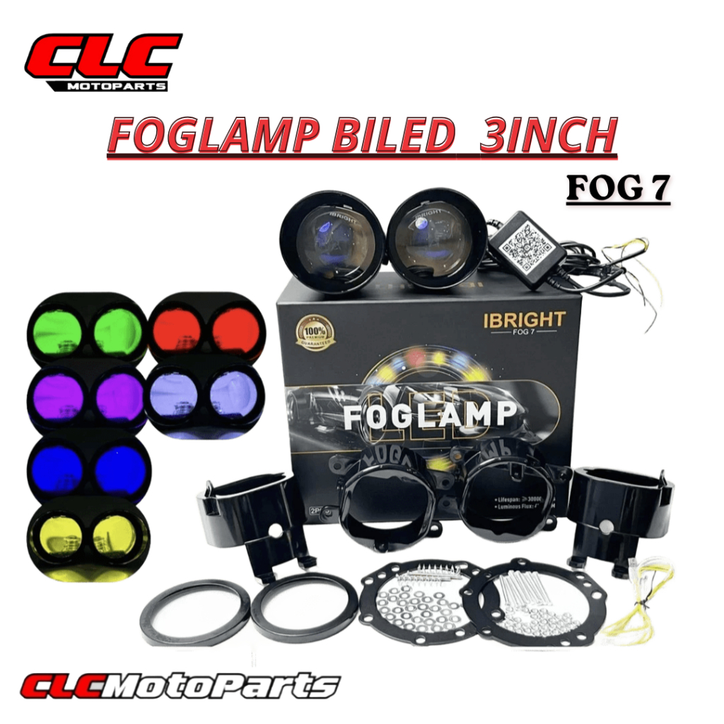 IBRIGHT FOG 7 - Foglamp 3inc Blue Lens