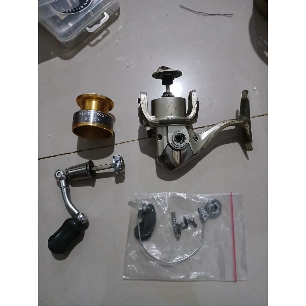 reel pancing shimano aernos xt 1000 bahan kanibalan, spare part second, sparepart copotan shimano, c