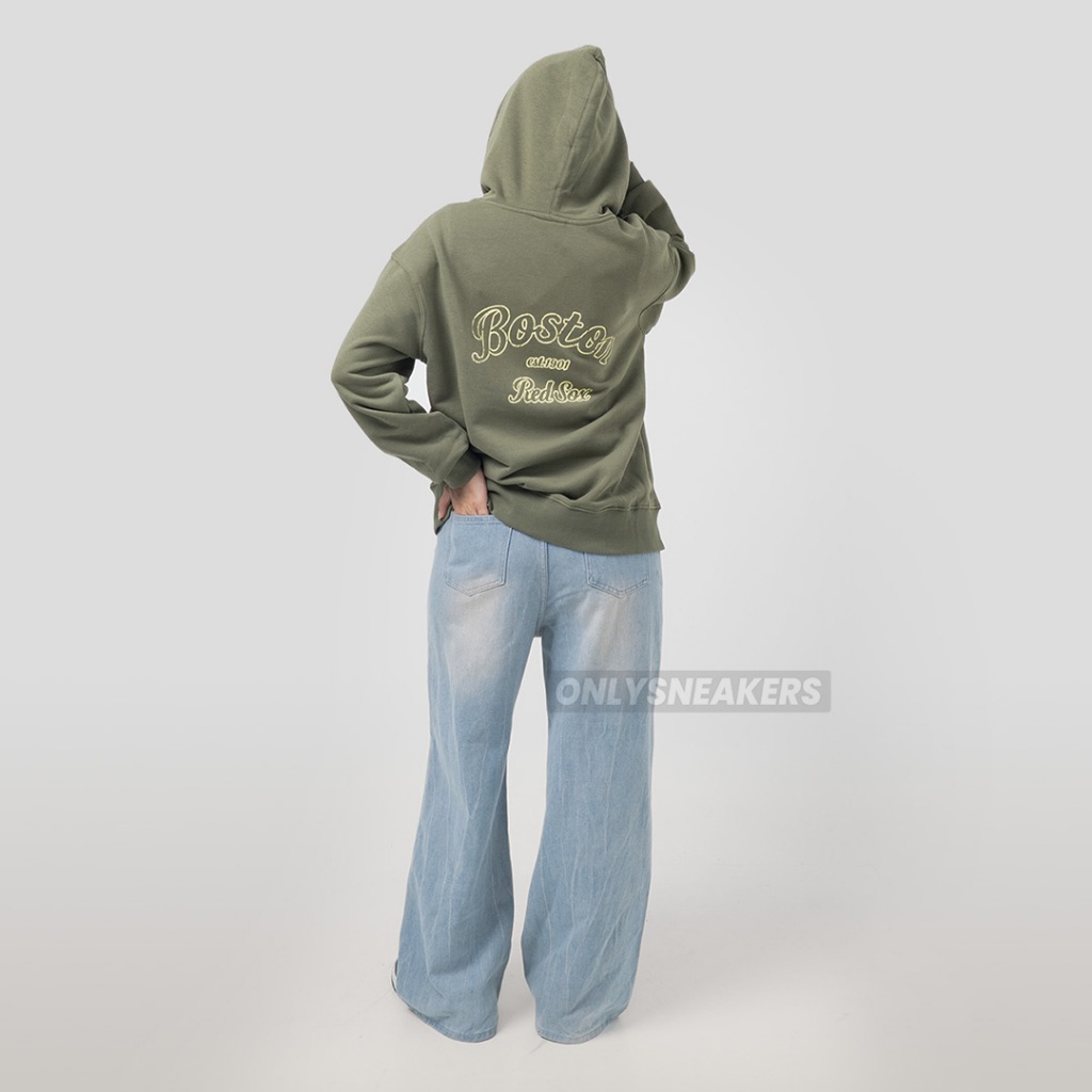 MLB NEW YORK YANKEES VINTAGE VARSITY SPORTIVE GREEN HOODIE