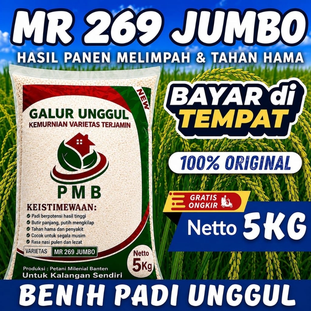 Benih Padi MR 269 Kemasan 5Kg