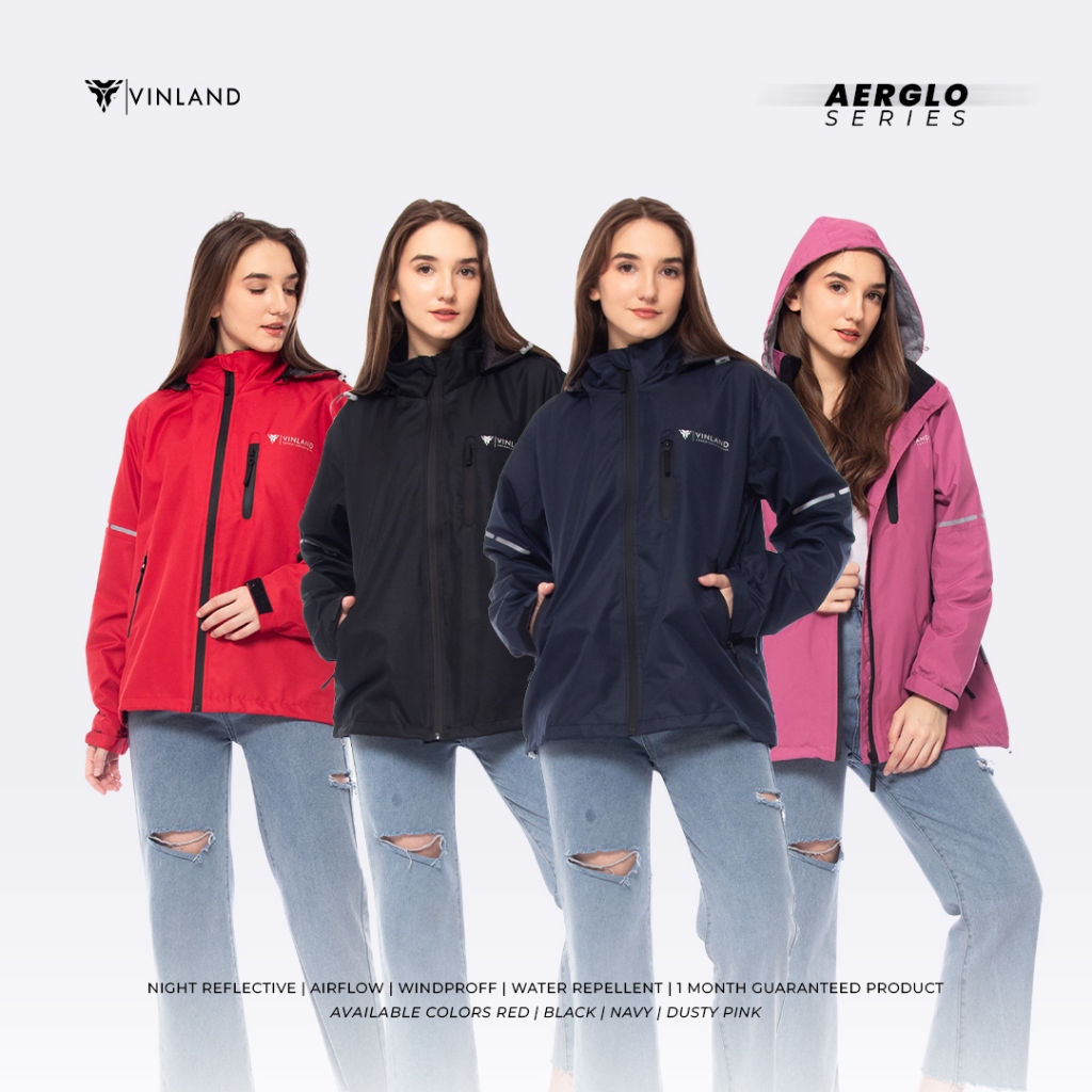 Vinland Jaket Wanita Aerglo Series | Jaket Motor Riding Waterproof Tahan Angin Stylis Casual