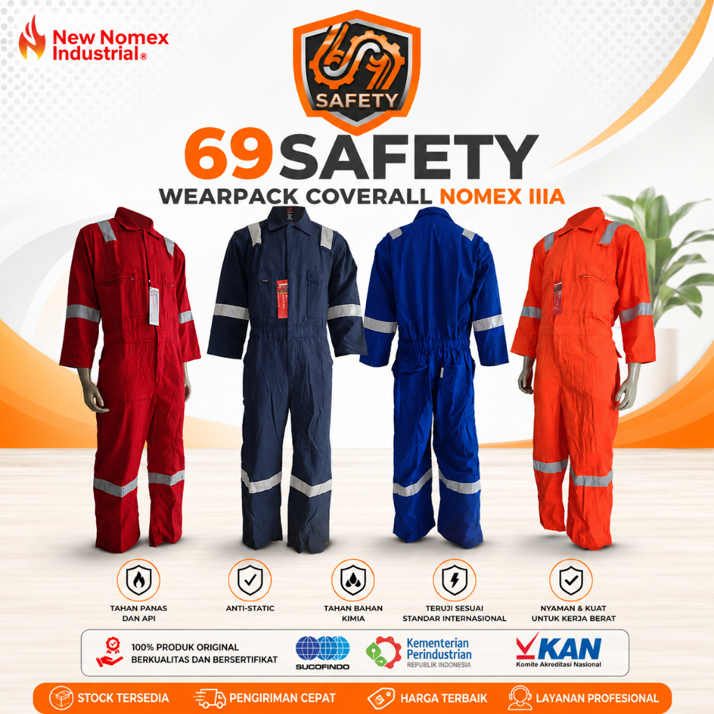 Wearpack Coverall Nomex IIIA Flame Retardant Coverall Safety Anti Api