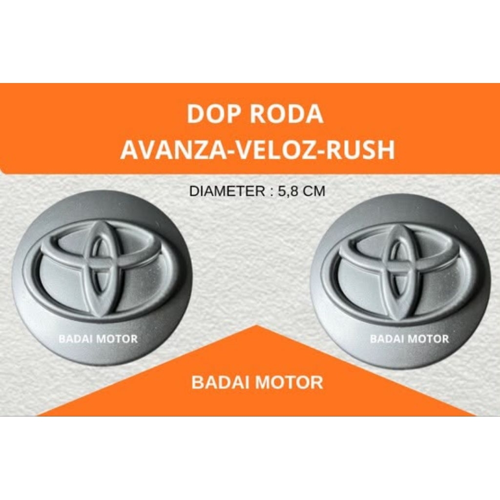 DOP RODA TUTUP VELG AVANZA VELOS RUSH DLL diameter 5,7cm