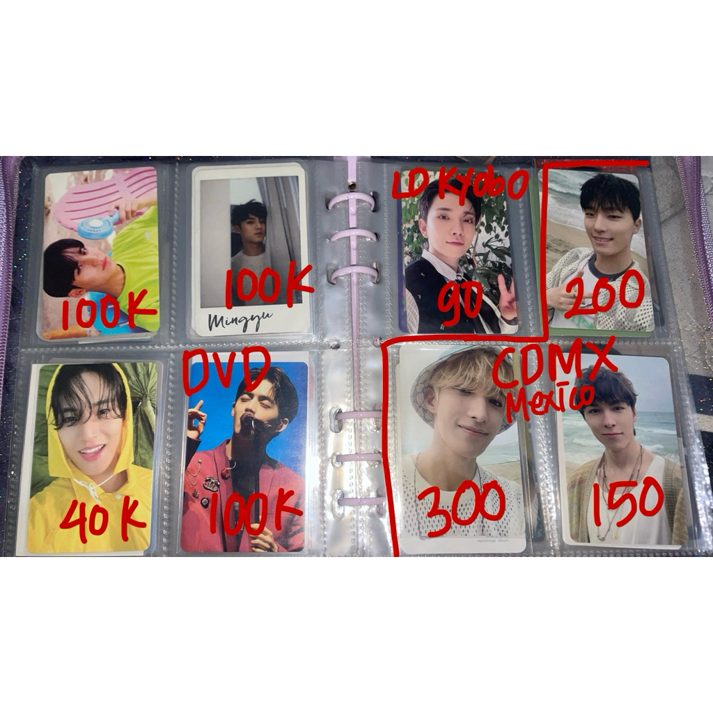 BACA DESC SEVENTEEN PHOTOCARDS MINGYU TEEN AGE CARVER AL1 GORDEN SCOUPS DVD JOSHUA LUCKY DRAW