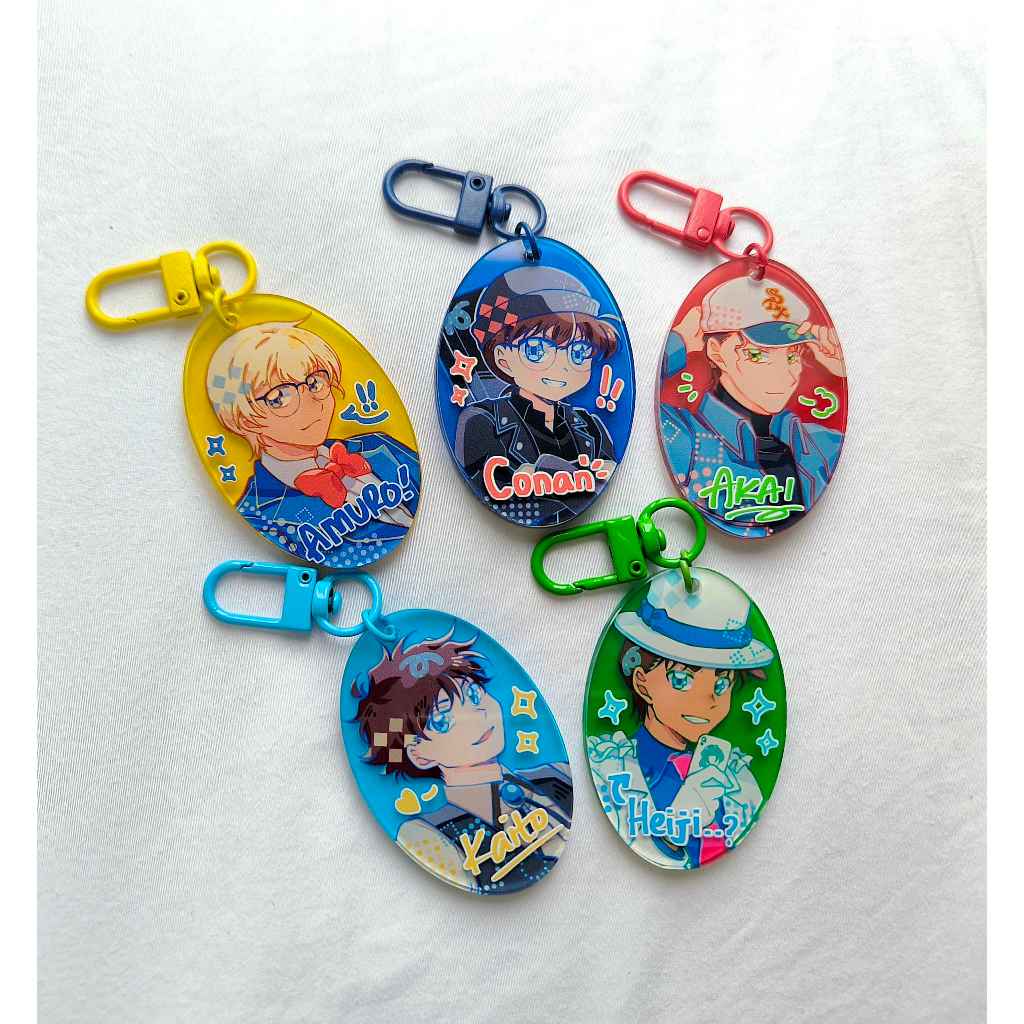 Acrylic Keychain Detective Conan DCMK Boys series - Conan Kaito Heiji Akai Amuro