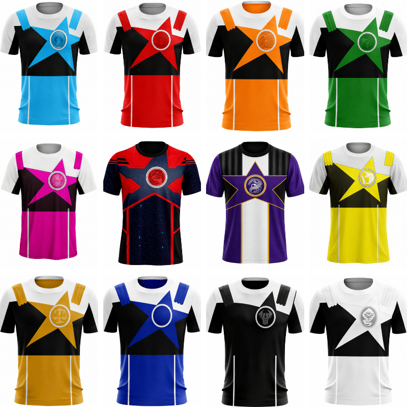 Kaos Power Rangers Kyuranger Kaos Anak Uchu Sentai Kyuranger Super Sentai Kaos Power Rangers Sublime